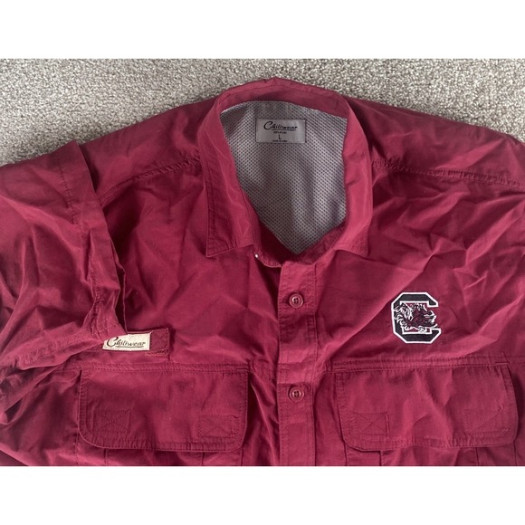 Chiliwear Other - Chiliwear South Carolina Gamecocks Fishing Button Up Shirt Nylon Mens Large Vent